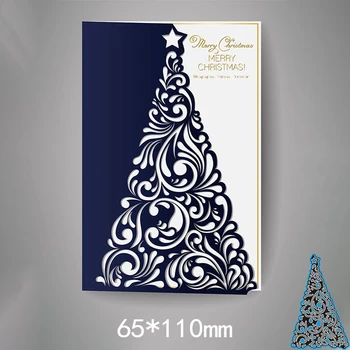 

7*11cm Christmas tree Metal Cutting Dies and Stamps Stencil for DIY Scrapbooking Photo Album Embossing Paper Card