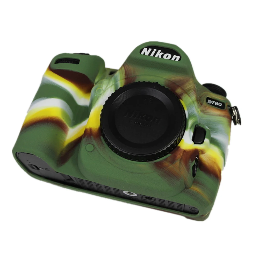 YIUS Digital Camera Case Soft Silicone Protective Cover Fit for Nikon D780 Camera Accessories Camouflage