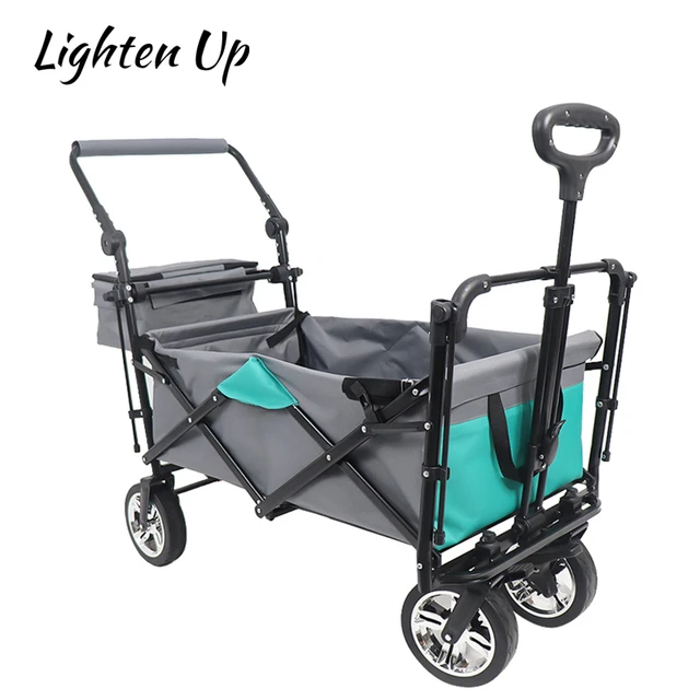 Carrito plegable de cuatro ruedas para jardín, carretilla manual de gran  capacidad, 150kg - AliExpress