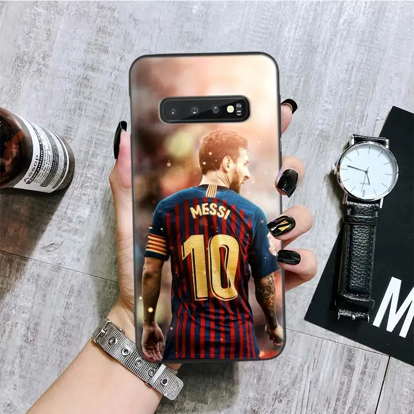 BA137-10 Месси черная крышка чехол для телефона для samsung Galaxy A50S A10S A20S A10 A20E A30 A40 A50 A70 M40 M30S A80 корпус под плетенную сумку - Цвет: BA137-10