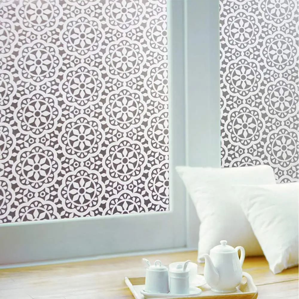 

Frosted Privacy Window Film Glass Door Tint Non-Adhesive Static Clings for Home Office Decoration Anti-UV Heat Control Stickers