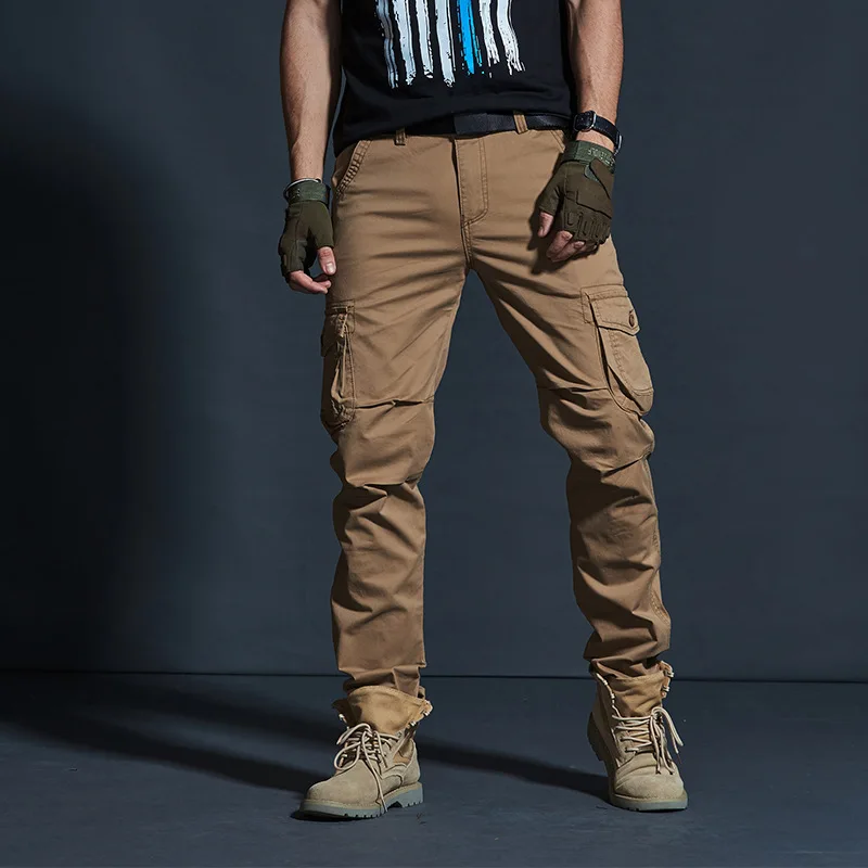 Men's Military Style Cargo Pants Men Waterproof Breathable Male Trousers Joggers Army Pockets Casual Camouflage Pants Plus Size