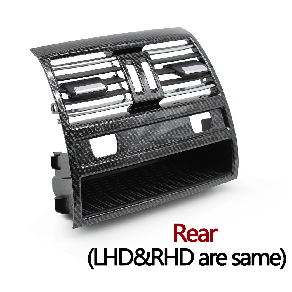 Grille De Ventilation Climatiseur Pour BMW Série 5 F10/F11 - Avant/arrière, Fibre Carbone, Chromé