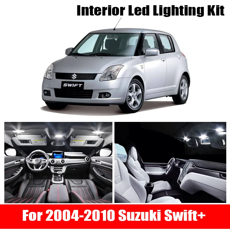8X White Canbus led Car interior lights Package Kit for 2004-2010 Suzuki Swift+ Dome Trunk | Автомобили и мотоциклы