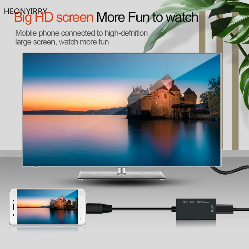 Micro USB к HDMI Кабель адаптер Mirco HD Конверсионный кабель для Мобильный телефон