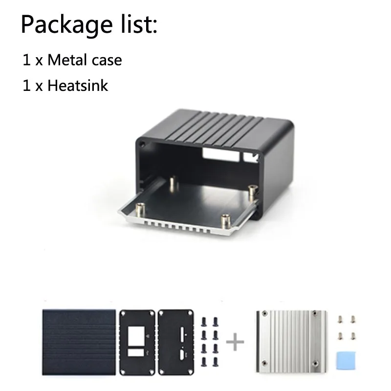only case NanoPi NEO2 черный все Zhi H5 макетная плата 4 ядра 64-бит A53 гигабитный сетевой Ubuntu(убунту-операционная система с металлический чехол с памяти на носителе eMMC модуль - Цвет: only case