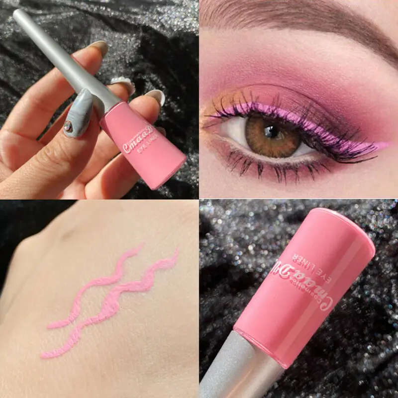Color waterproof green white matte liquid eyeliner makeup liquid eyeliner blue green yellow eye makeup pen Color waterproof green white matte liquid eyeliner makeup liquid eyeliner blue green yellow eye makeup pen