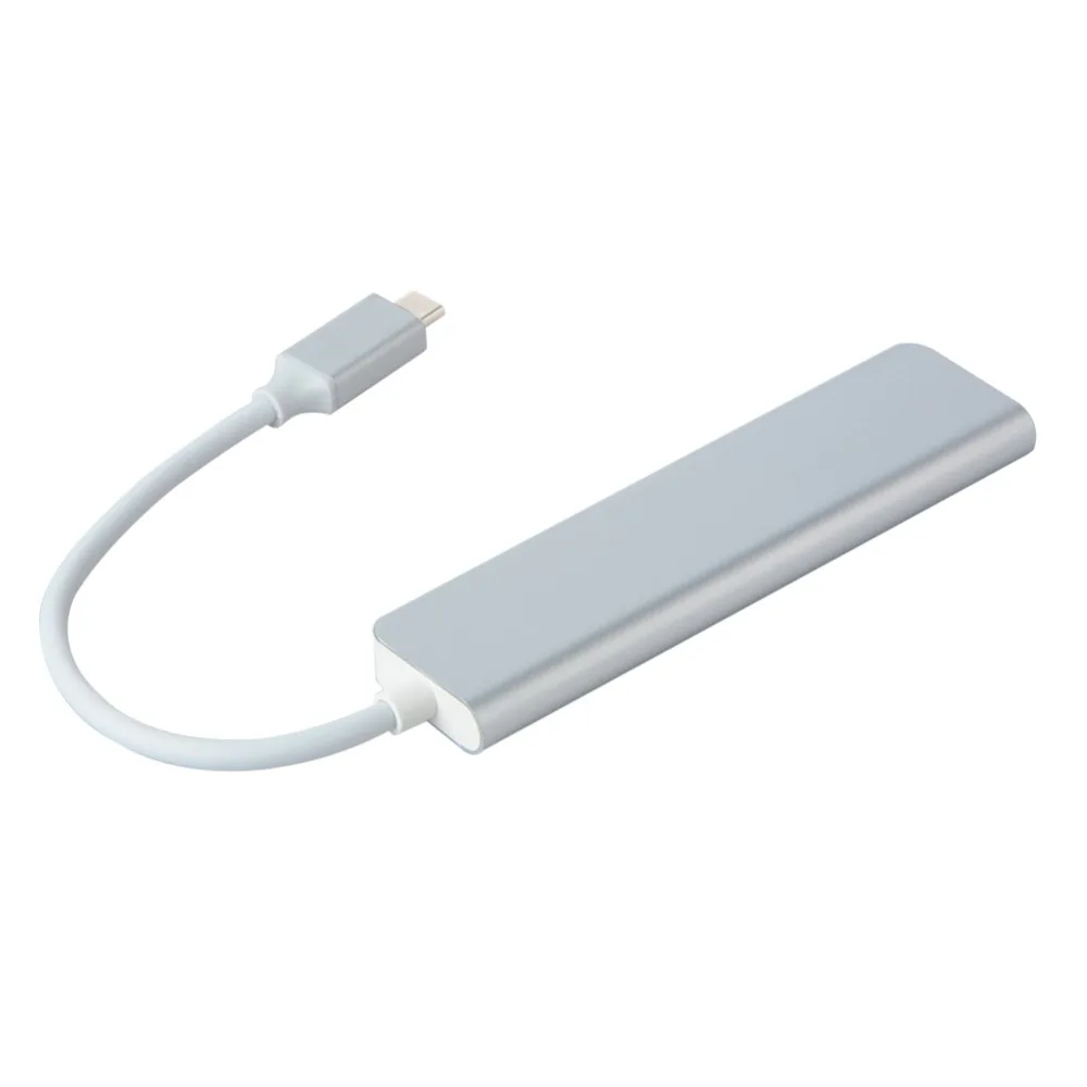 5 в 1 type-C-usb-хаб USB алюминиевый сплав C Высокоскоростной USB 3,0 адаптер SD/TF порт для чтения карт для Windows Mac ноутбука