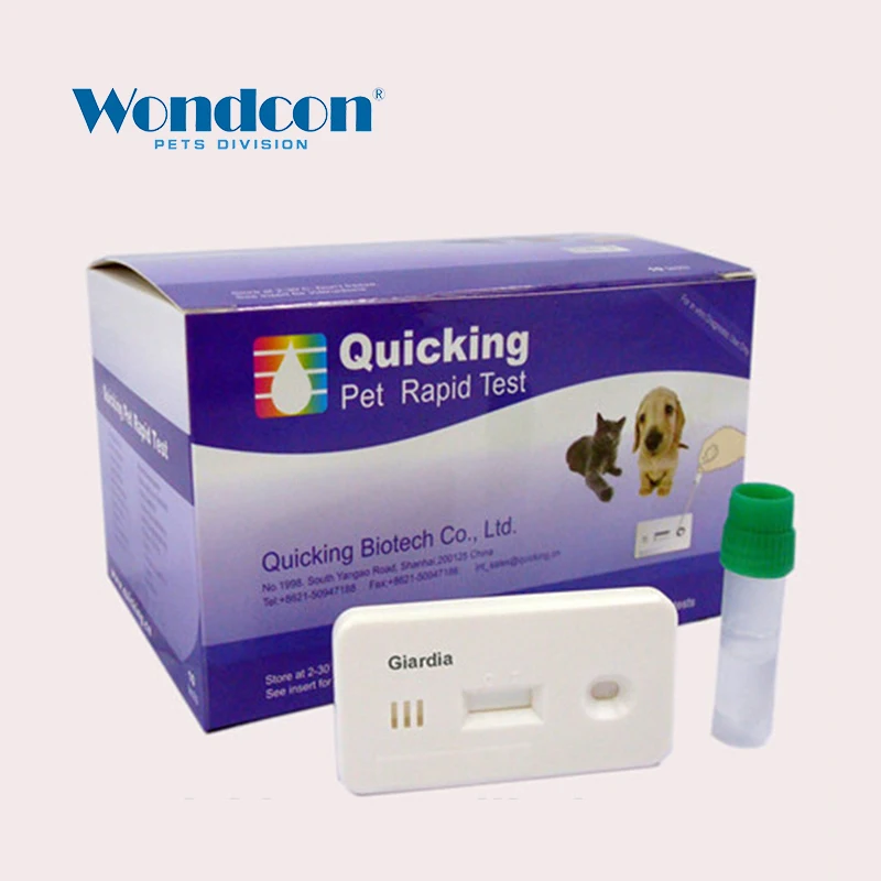 Wondcon Veterinary Canine Giardia Ag Triple Rapid Test Dog Giardia Test Strip Pet Surgical