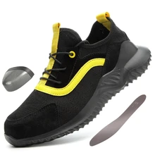 Модная защитная обувь 36~ 48 со стальным носком, защищающая от разбивания дикой природы, Безопасная рабочая обувь# YD905