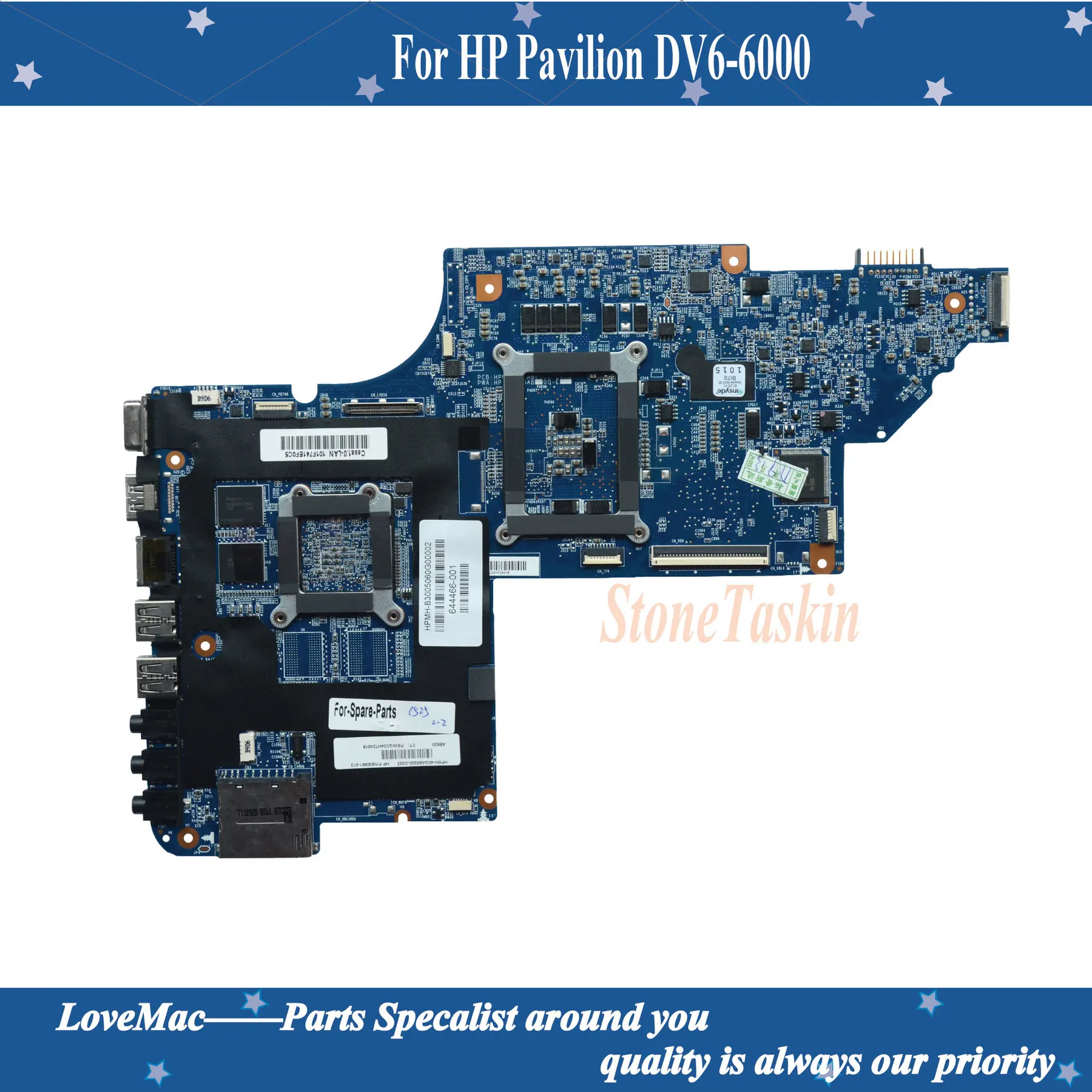 High quality Laptop Motherboard for HP Pavilion DV6-6000 641486-001 HM65 PGA989 DDR3 HD6470M 1GB 100% tested | Компьютеры и офис