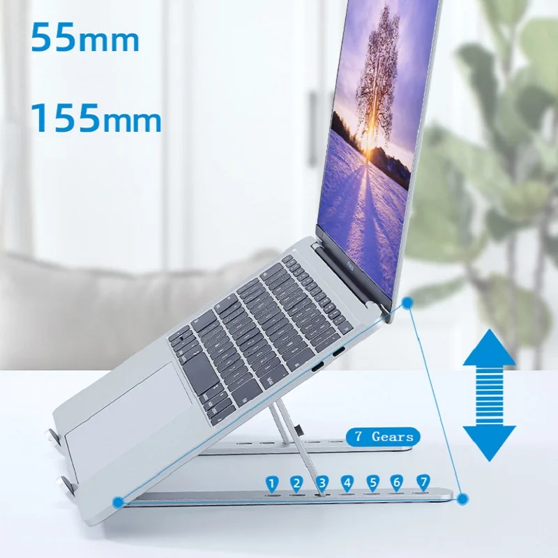 2 In 1 ABS Plastic Vertical Storage Laptop Stand Desktop Tablet Holder Desk Mobile Phone Stand For IPad Macbook Pro Notebook