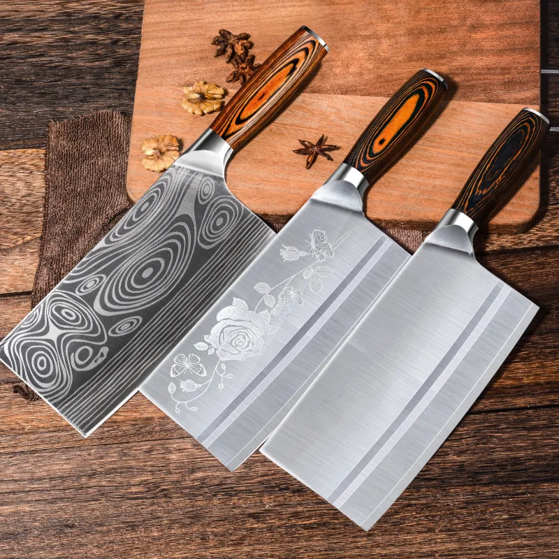 

Damascus Steel Stainless Steel Chef Knife Sharp Chinese Cleaver Patterned Slicing Knife Japanese Kitchen Knife Chopping Knife