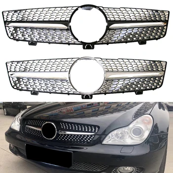 

Front Racing Center Grille Facelift Bumper Grill For Mercedes Benz W219 CLS Class 2008 2009 2010 AMG Style