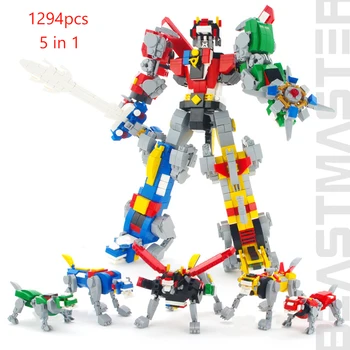 

5 In 1 Voltron Soul Beast King GoLion Metal Transformation Building Blocks Bricks Robot Action Figure Toy Christmas Gift For Kid