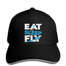 Eat Sleep Fly Pilot авиационная бейсбольная кепка с коротким рукавом и принтом