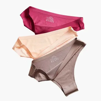 

Sexy Women Panties Seamless Briefs Ultra-thin Underwear Solid Thong G String Low Waist Underpants Female Lingerie Panty #F