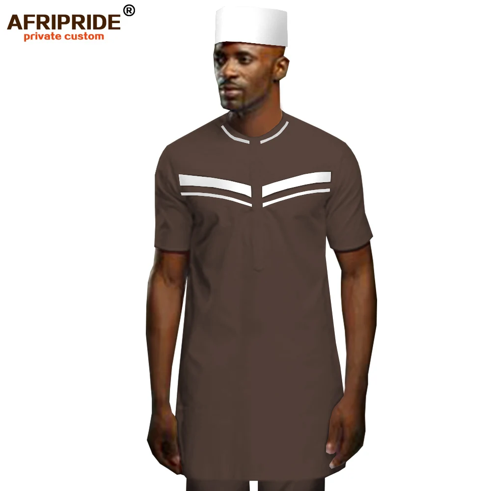 Great Value African Men Clothing Set Tribal Outfit Dashiki Shirts Ankara Pants Traditional Hat 3 Piece Outwear AFRIPRIDE A1916069