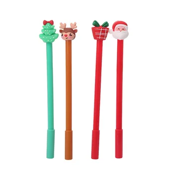 

36 pcs/lot Santa Claus Christmas tree Elk Gel Pen Cute black ink Signature Pen School Office writing Supplies Promotional Gift