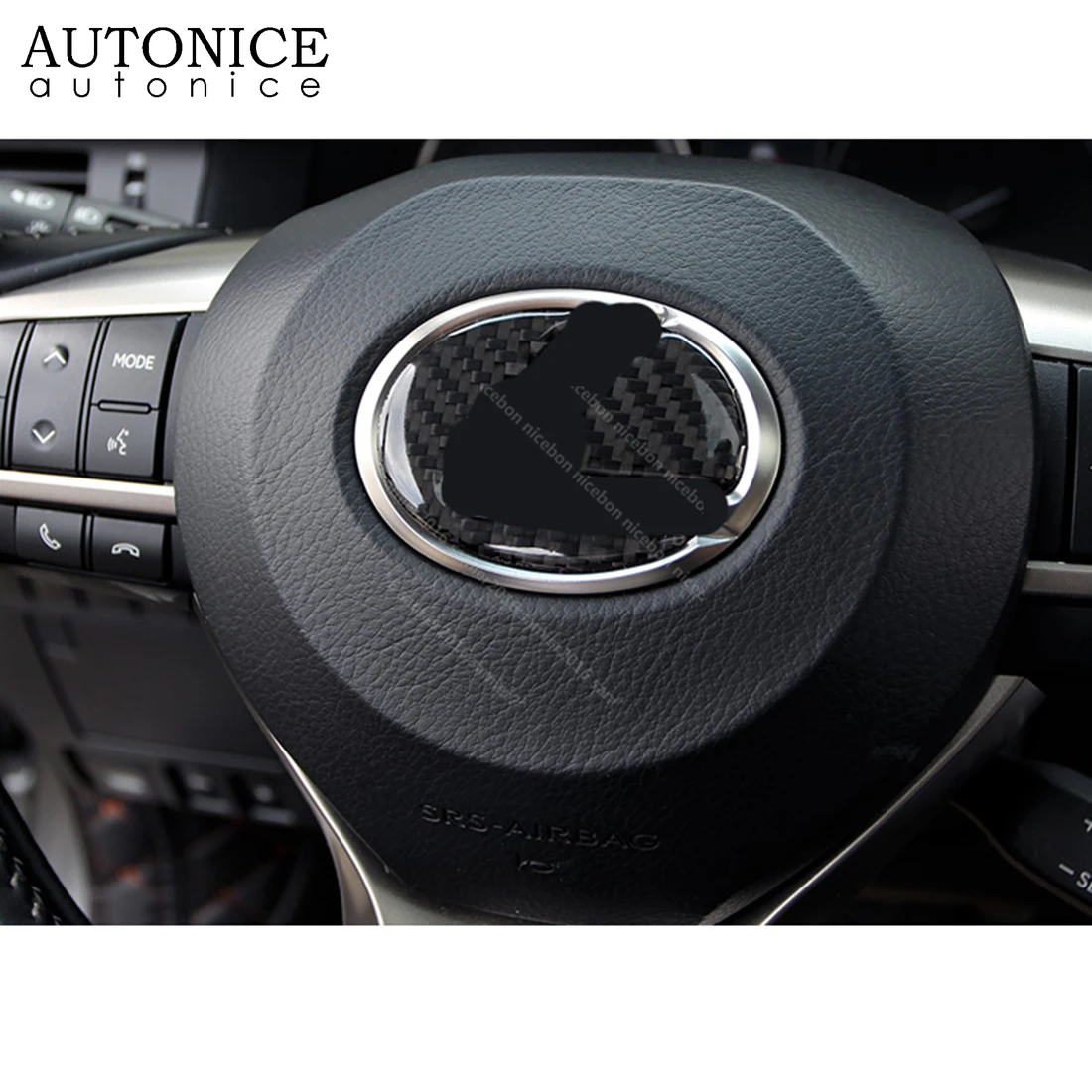 Углеродное волокно рулевое колесо логотип крышка отделка Подходит для Lexus UX250H/200 ES300H/350 LS500/500 H аксессуары
