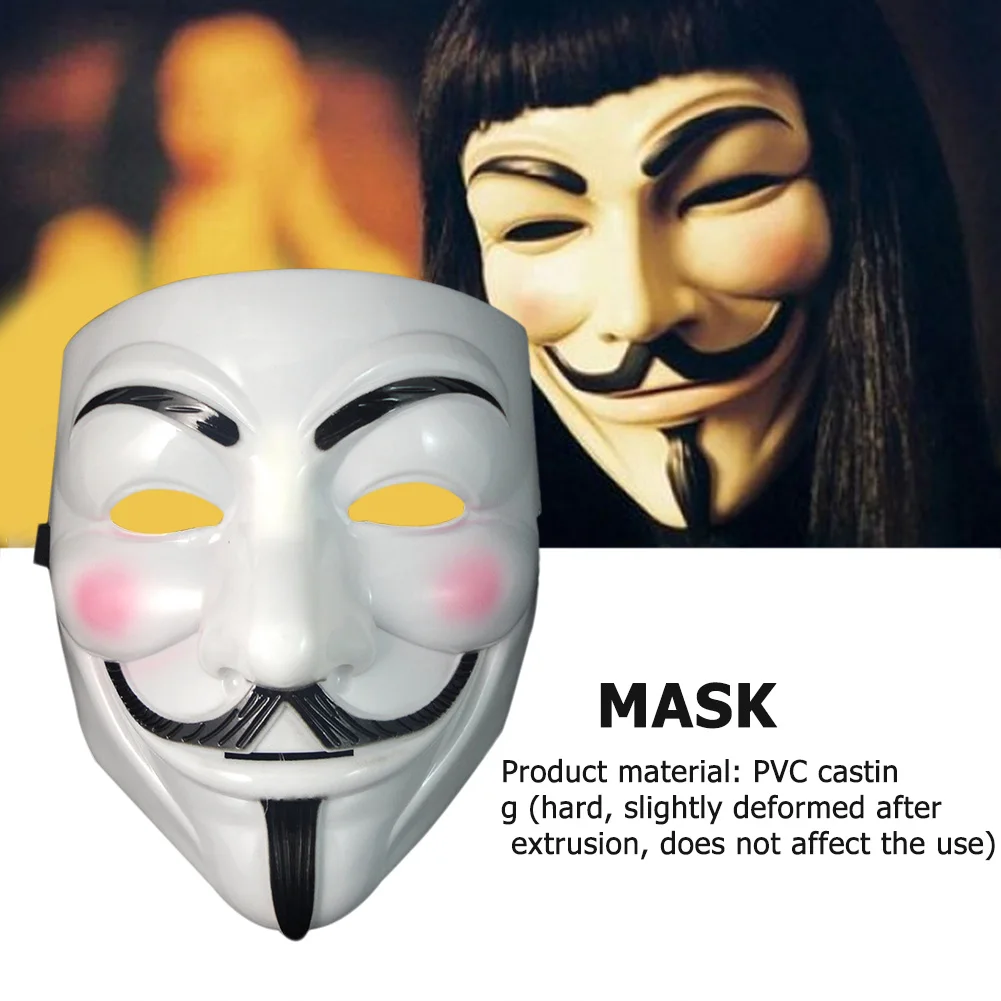 Фильм Косплэй V for Vendetta хакер анонимные маска Гай Фокс Хэллоуин для