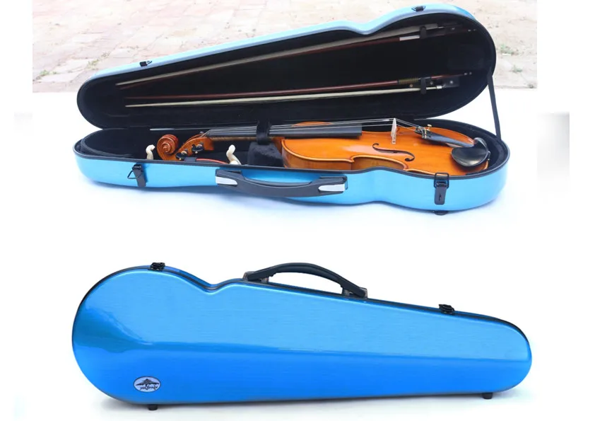 

blue color violin case 4/4 Two code lock New light weight 1.7 kg Carbon Fiber case