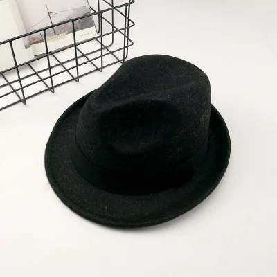 Женские Fedoras Maylisacc осенне-зимняя шерстяная однотонная женская Ретро Маленькая джазовая шляпа британская шерстяная фетровая шляпа Мужской козырек