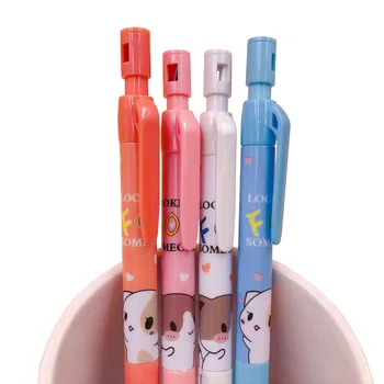 

Cute Cat Automatic Pencil with Mini Sharpener 2.0Writing Point Drawing Design Painting Mechanical Pencil Black Refill Stationery