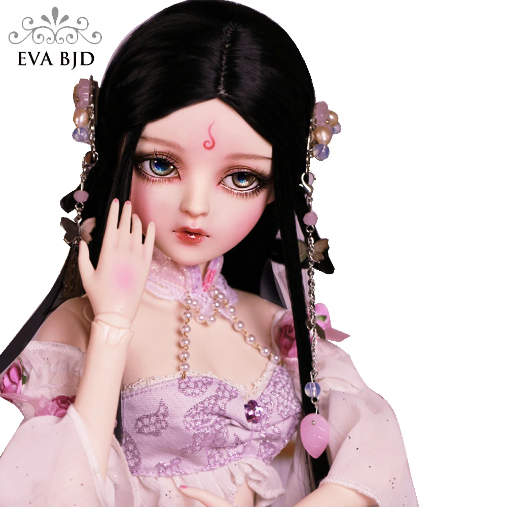 

EVA BJD 1/3 Chinese Classical beauty Handmade Makeup 24 inch 60cm + Glass Eyes + Accessories Wigs Clothes Shoes Full Set Gift