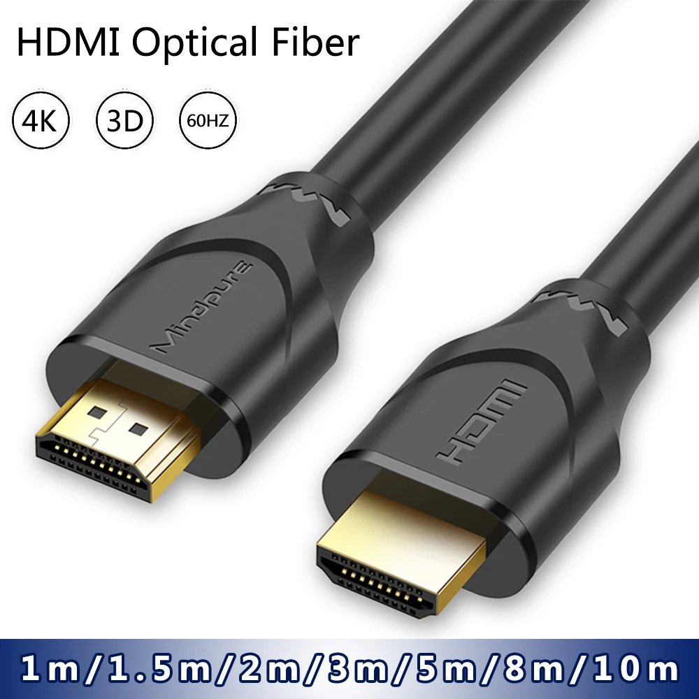 4K HDMI 2.0 Cable 3D Video Fiber Cable 60HZ For HDTV Splitter Switcher Hdmi Optical Fiber Cable 1m/1.5m/2m/3m/5m/8m/10m TV Cable