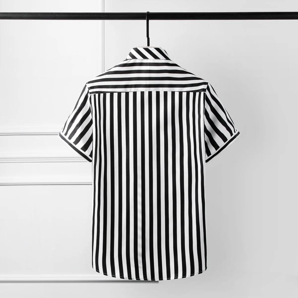 Minglu, полосатые мужские рубашки, Роскошные, Tencel, хлопок, короткий рукав, мужские рубашки, Camisa Masculina размера плюс 4xl, облегающие мужские рубашки