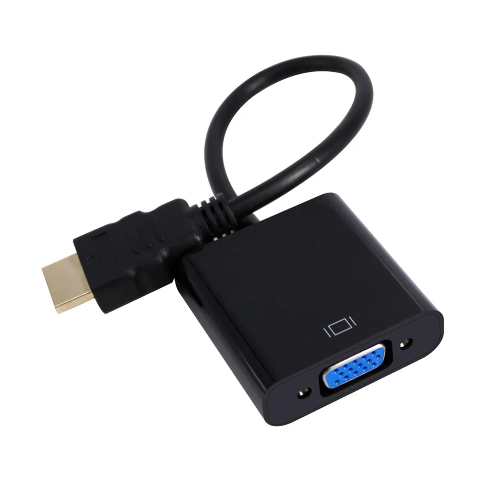 HD 1080P HDMI мужчина к VGA Женский аудио кабель видеоадаптера для монитора ноутбука