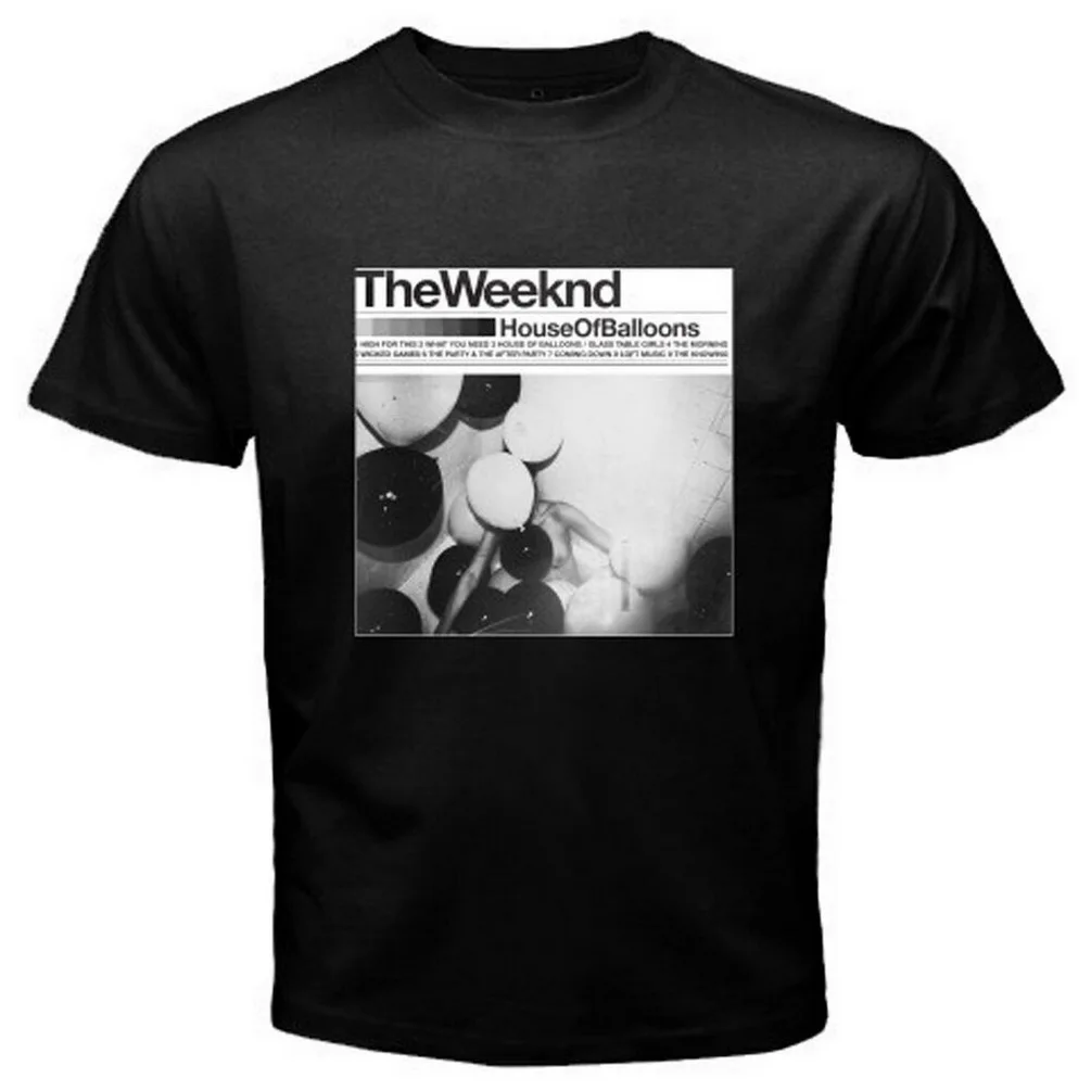Мужская черная футболка с надписью The Weeknd House Of Baloons XO Music Show S M L XL 2XL 3XL модная