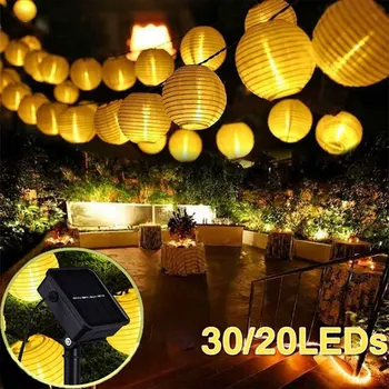 

Outdoor Solar LED String Lamp 20/30 Led Party Christmas Wreath Fairy Light