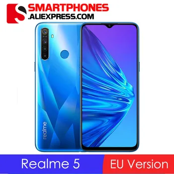 

EU Version OPPO Realme 5 6.5'' 3/4GB RAM 64/128GB ROM Snapdragon 665 AIE Octa-Core 5000mAh 12MP+13MP Quad Cameras Mobile Phone