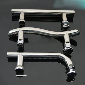 

Silver Stainless Steel Installation Shower Glass Sliding Door Accessories Shower Enclosure Handle Door