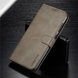 Leather Flip Case - Sophisticated Wallet Design for Samsung Galaxy and Note Series (GRAY)