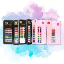 12/18/24/36 Цвет водонепроницаемого материала; Водонепроницаемая Цвет s для картины художника для рисования водой Цвет краски комплект, принадлежности для живописи