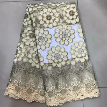 

New Arrival French Net Lace Fabric Guipure Tulle Lace High Quality 5 Yards For Wedding