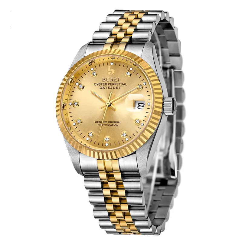 BUREI 5003 Switzerland часы мужские роскошные брендовые oyster perpetual datejust Miyota автоматические