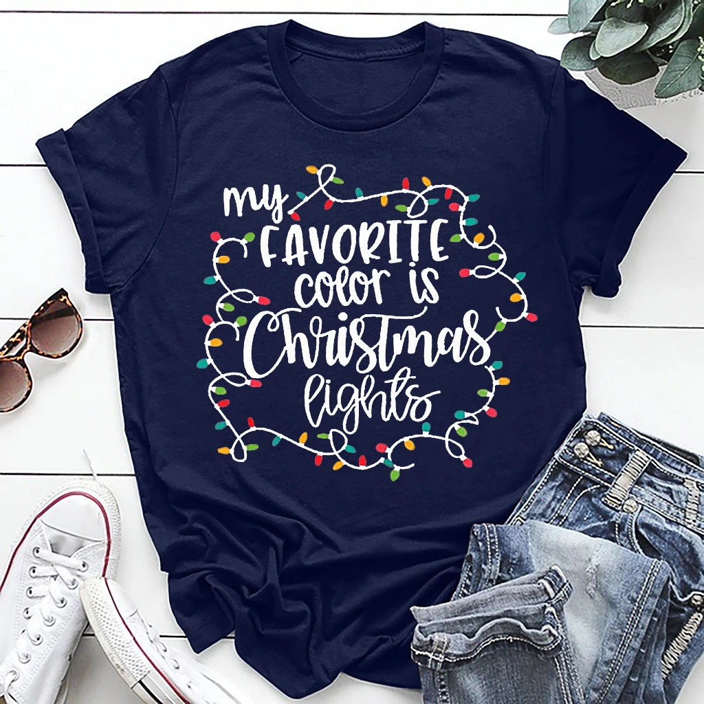CHAMSGEND Fashion Women Blouses Autumn 2019 Christmas Blouse Letter Printed Short Sleeves Shirt Tops 1003