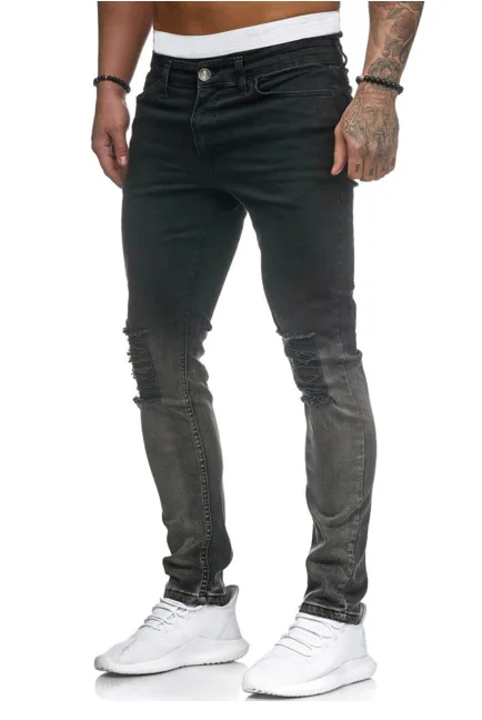 Pantalones Hombre джинсы Para Hombre рваные джинсы с эластичной резинкой на Vaqueros Ropa обтягивающие джинсы Hombre синие, черные джинсы для Для мужчин