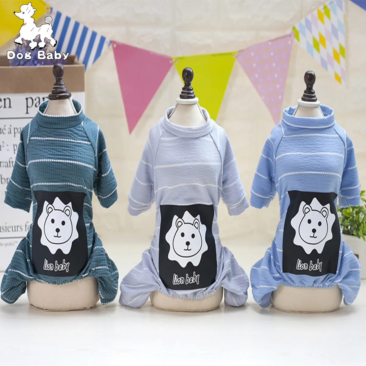 Pet Clothes Spring And Summer Teddy Bichon Japanese Korean Style Puppy 18 Lion Four Legs Pajamas | Дом и сад