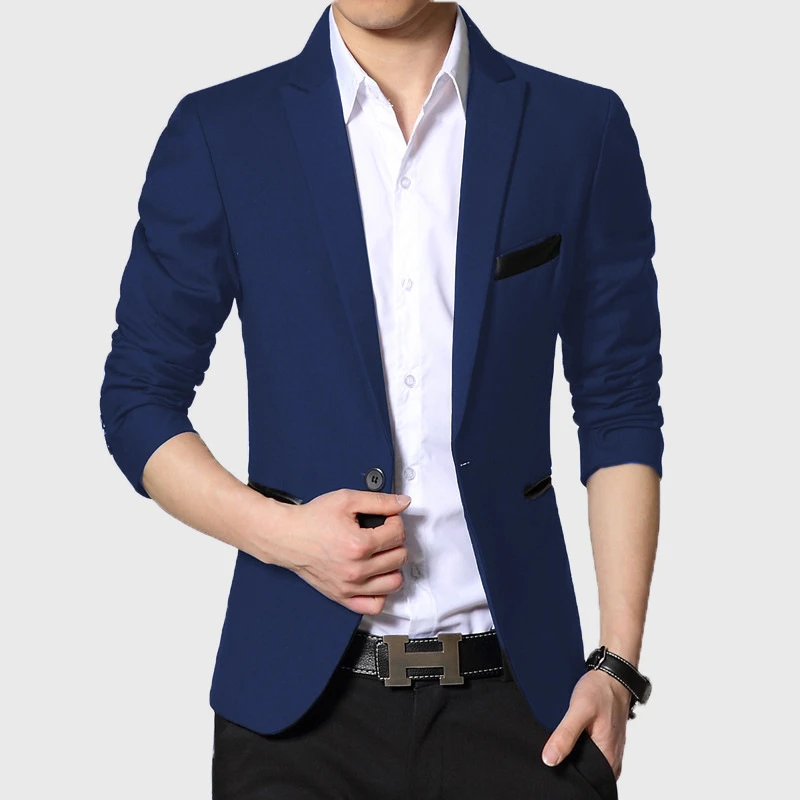 

New Arrival high quality Men Suit Single Button Leisure Blazers Jacket Men men's Korean Fashion Slim Fit Casual Blazer suits