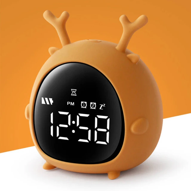 Sveglia bambini bambino bambini sonno comodino sveglia sveglia digitale  temperatura Snooze Timer orologio per camera da letto/tavolo/scrivania -  AliExpress