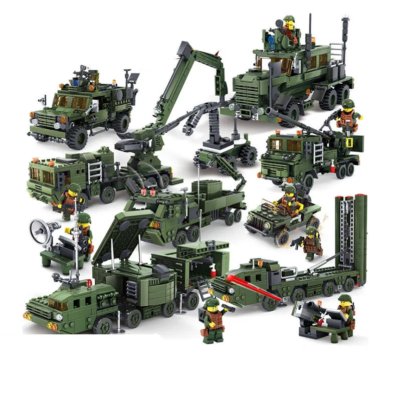 

KAZI Military Series Field Operations Forces Four-Set Educational Assembled DIY Small Particles Building Blocks 84037-84040