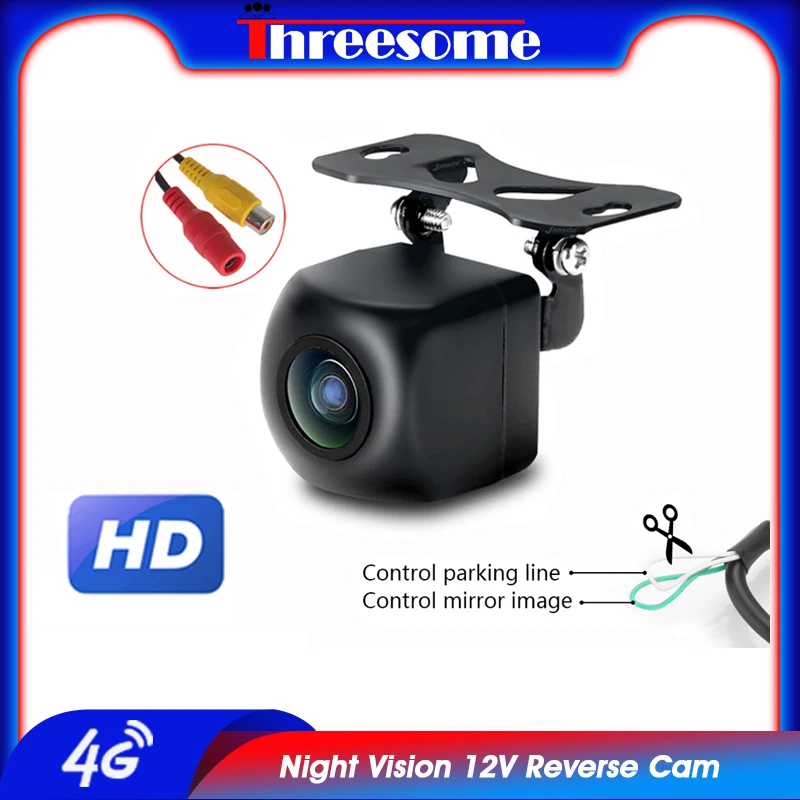 Threesome Rear View Camera Waterproof Night Vision 12v Reverse Cam 
