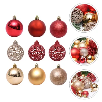 

100pcs Christmas Tree Pendant Hanging Christmas Ball Set Scene Layout Props