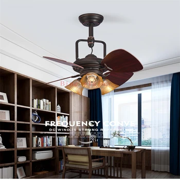 

24 Inch Retro Village Wood Mini Ceiling Fans With Lights Decorate Bedroom Home 220 Volt Ceiling Light Fan Lamp