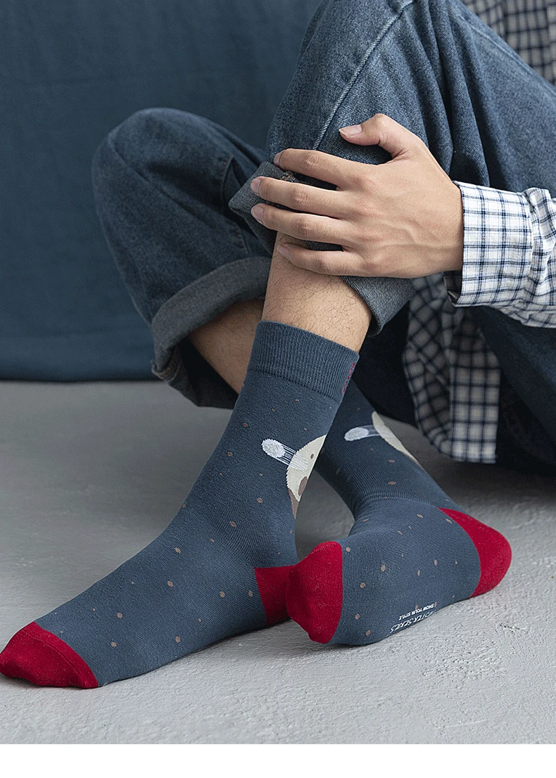 Новые дизайнерские космические носки с принтом Мужские и женские длинные хлопковые носки в горошек унисекс хип-хоп счастливые носки Calcetines осенне-зимняя уличная мода